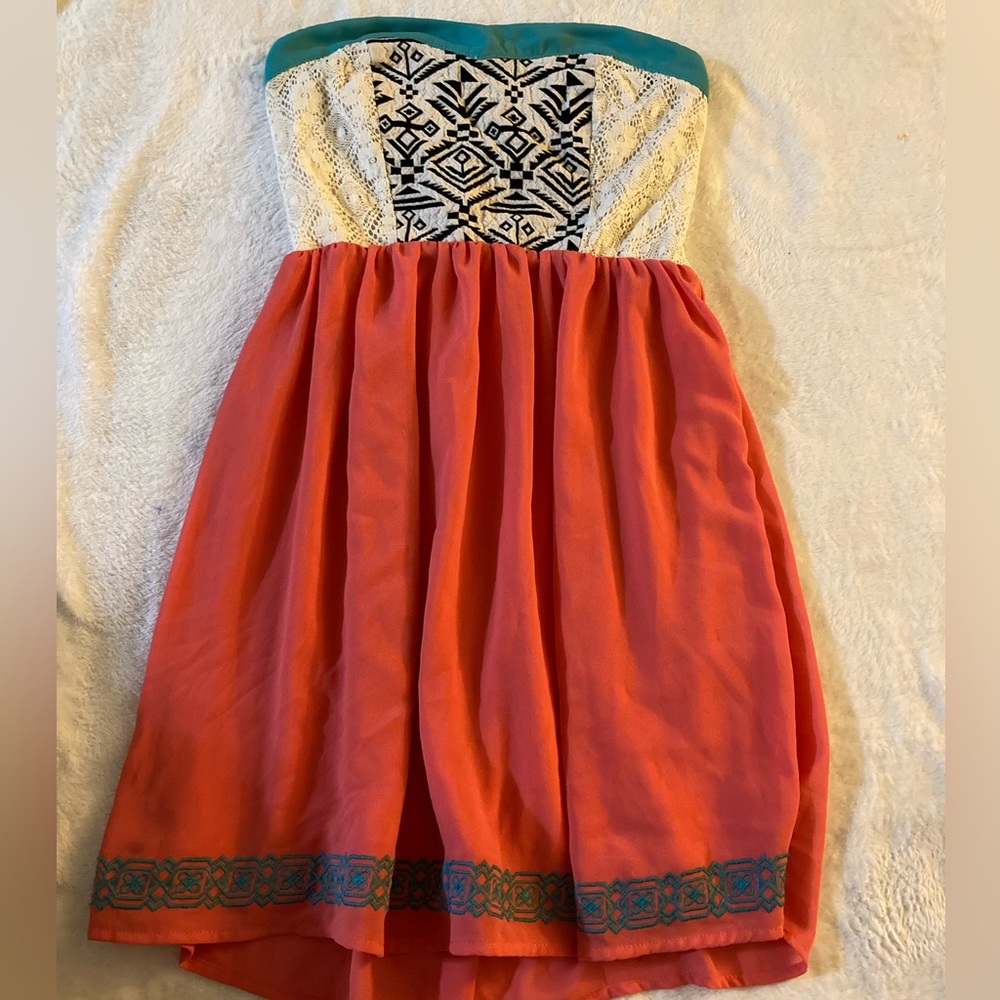 Blue, pink and white dress from Flying Tomato size Small